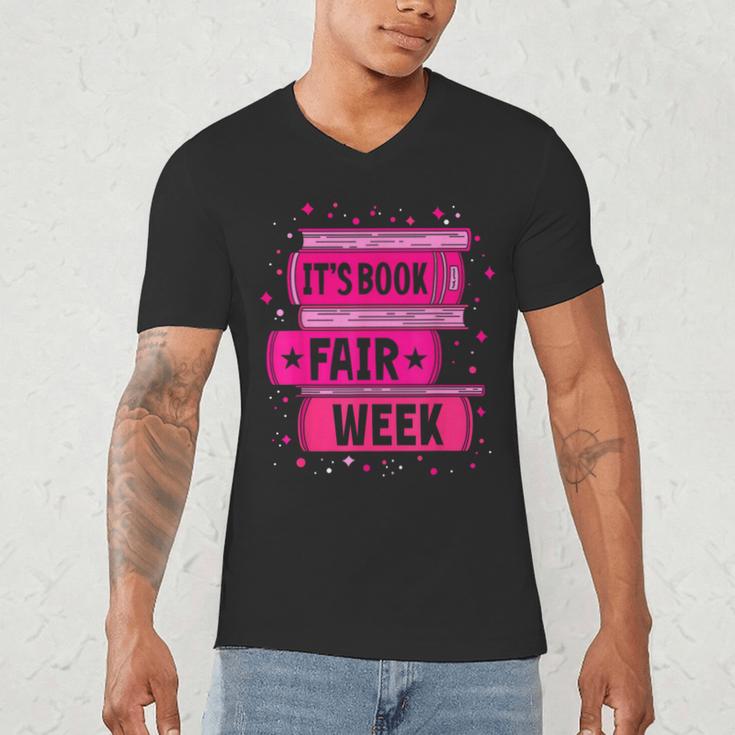 Reading Books Its Book Fair Week Men's V-Neck T-Shirt Reading Books Its Book Fair Week Men's V-Neck T-Shirt