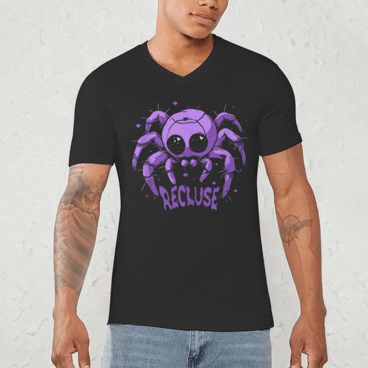 Recluse Pastel Goth Spider Shy Introvert Creepy Cute Kawaii Men's V-Neck T-Shirt