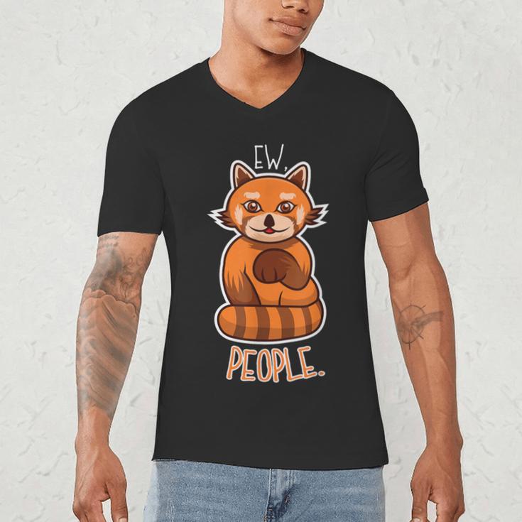 Red Panda Introvert For Red Pandas Fan Men's V-Neck T-Shirt Red Panda Introvert For Red Pandas Fan Men's V-Neck T-Shirt