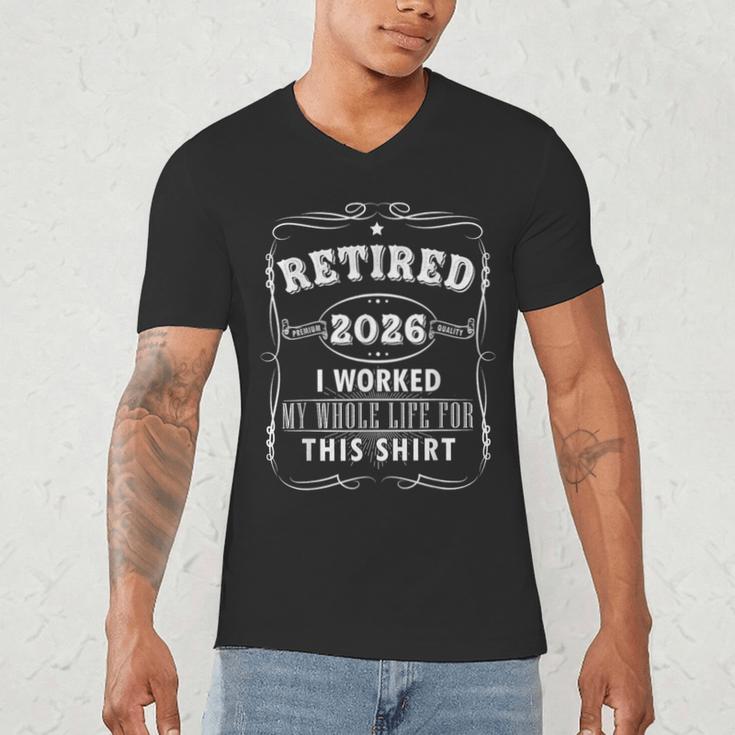 Retired 2026 Decoration Men Women Dad Grandpa Retirement Men's V-Neck T-Shirt