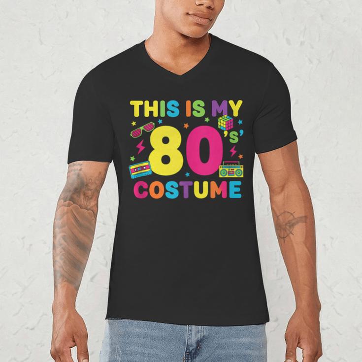 Retro 80's Costume 80s Nostalgia Party Men's V-Neck T-Shirt Retro 80's Costume 80s Nostalgia Party Men's V-Neck T-Shirt
