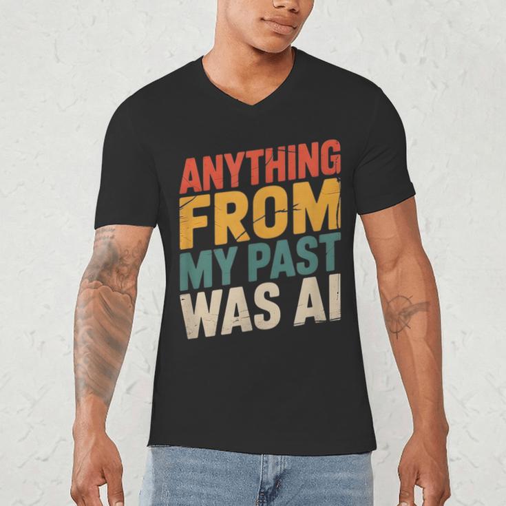 Retro AI Nostalgia Quote Distressed Vintage Men's V-Neck T-Shirt