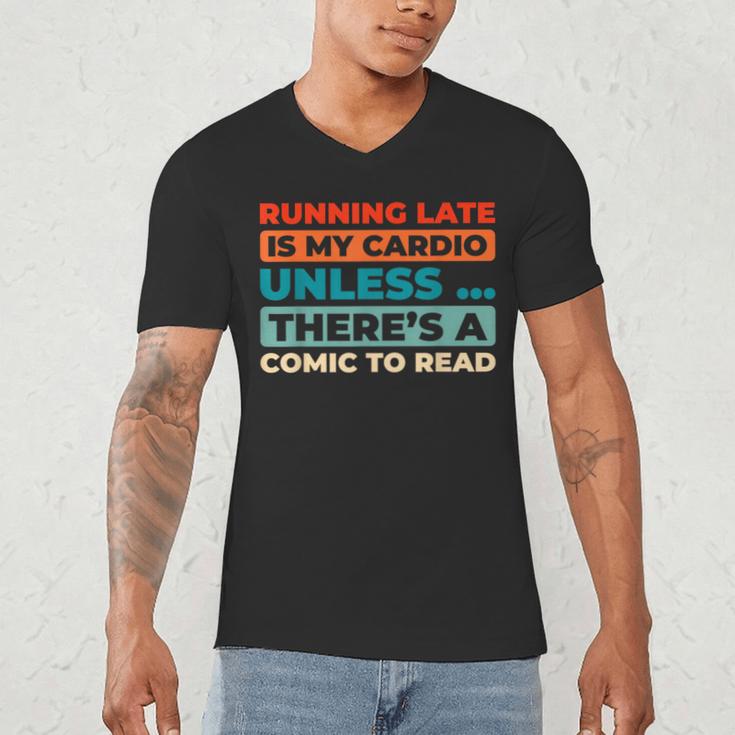 Retro Art Graphic Novels Superheroes Vintage Comic Books Men's V-Neck T-Shirt