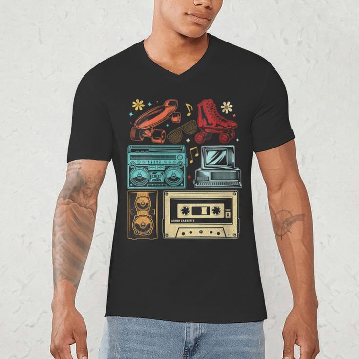 Retro Cassette 70s 80s 90s Music Vintage Party Nostalgia Men's V-Neck T-Shirt Retro Cassette 70s 80s 90s Music Vintage Party Nostalgia Men's V-Neck T-Shirt