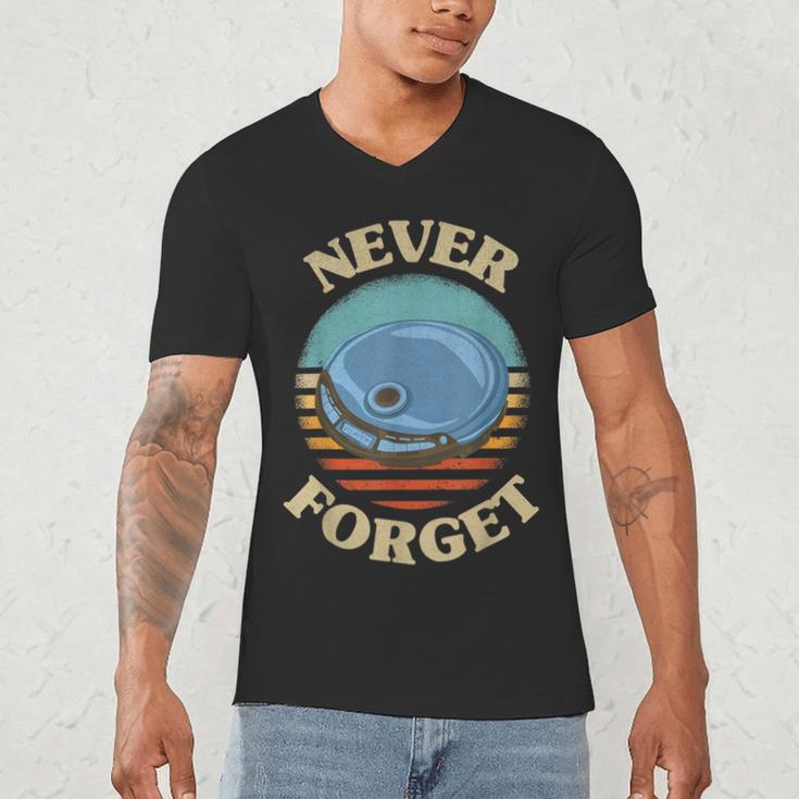 Retro CD Player Never Forget Nostalgia Vintage Men's V-Neck T-Shirt Retro CD Player Never Forget Nostalgia Vintage Men's V-Neck T-Shirt