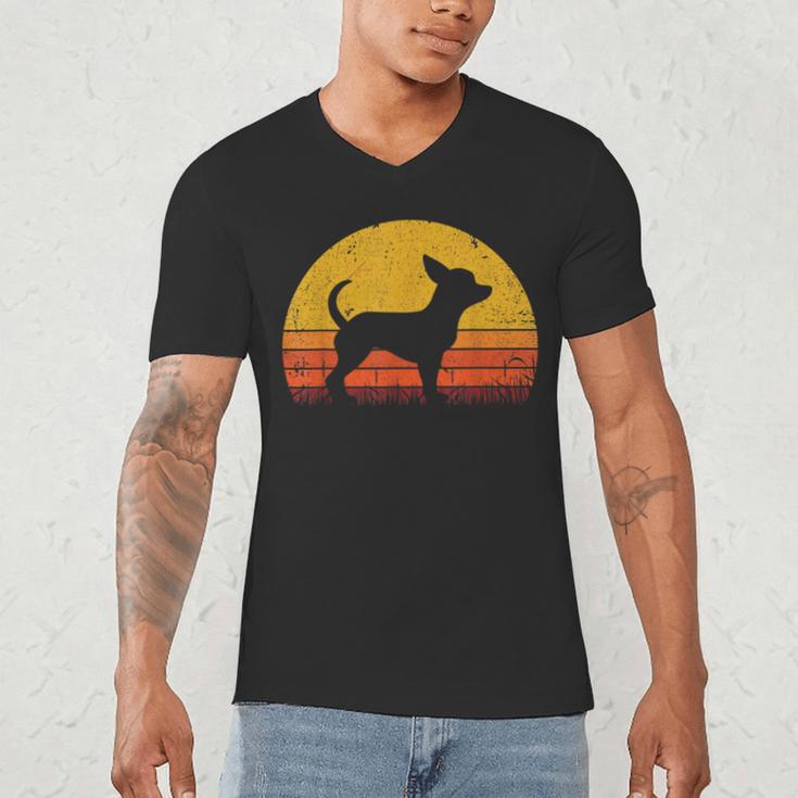 Retro Chihuahua Men Women Dog Mom Dad Chihuahua Men's V-Neck T-Shirt Retro Chihuahua Men Women Dog Mom Dad Chihuahua Men's V-Neck T-Shirt