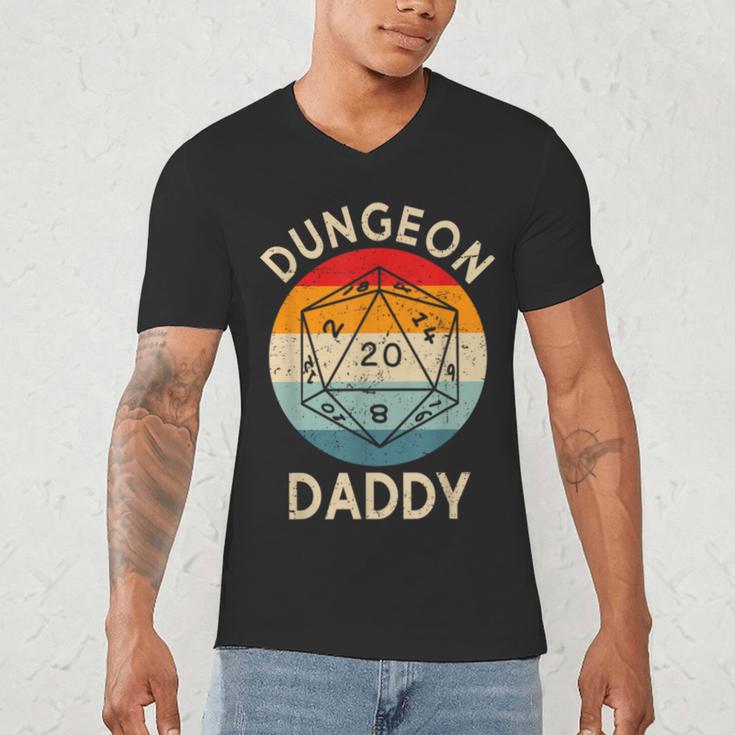 Retro Dungeon Daddy Fathers Day Men's V-Neck T-Shirt