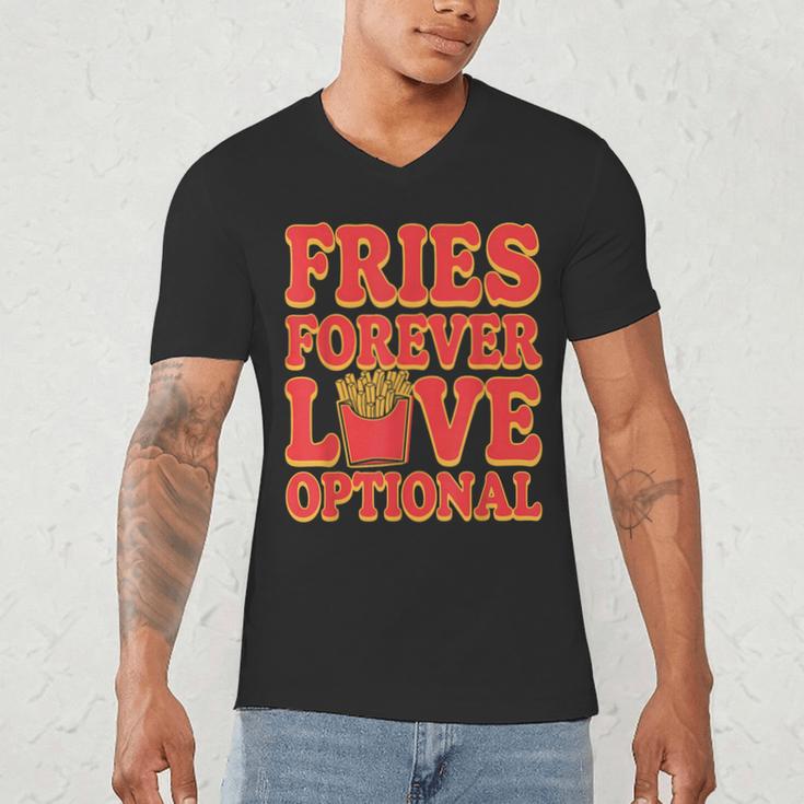 Retro Fast Food Nostalgia Vintage Diner Fries Shakes Burgers Men's V-Neck T-Shirt