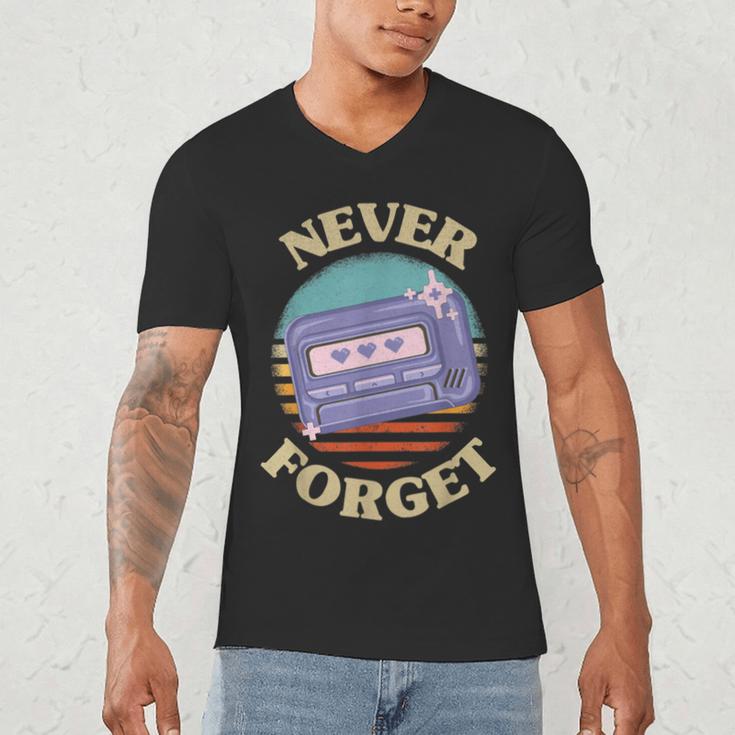 Retro Pager Never Forget Nostalgia Vintage Men's V-Neck T-Shirt