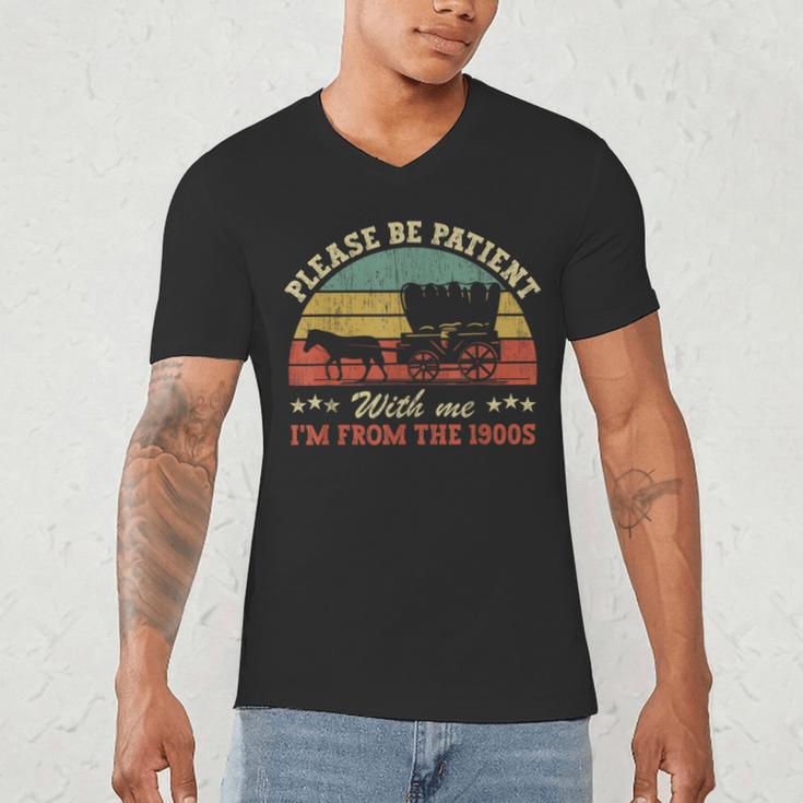 Retro Please Be Patient With Me I'm From The 1900s Men's V-Neck T-Shirt