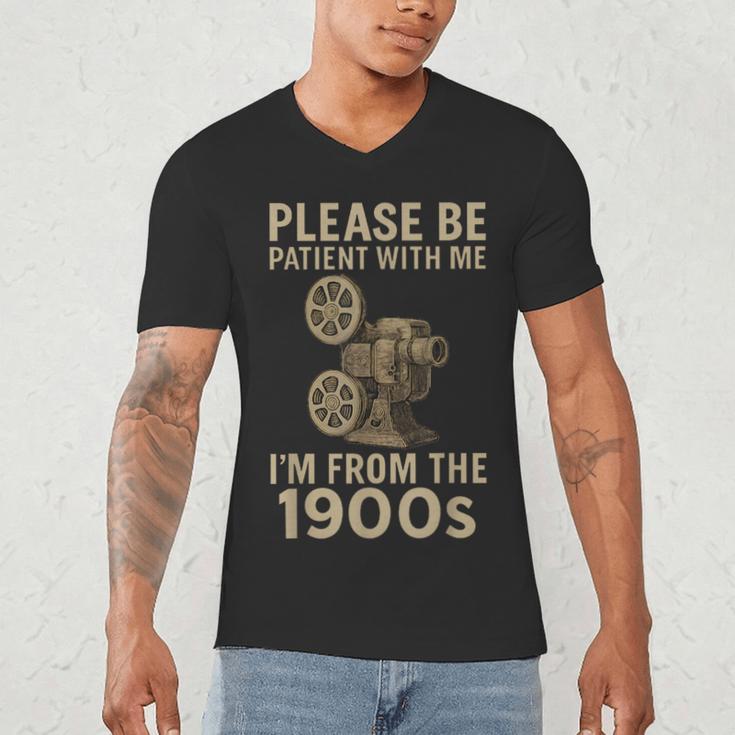Retro Please Be Patient With Me I'm From The 1900s Projector Men's V-Neck T-Shirt Retro Please Be Patient With Me I'm From The 1900s Projector Men's V-Neck T-Shirt