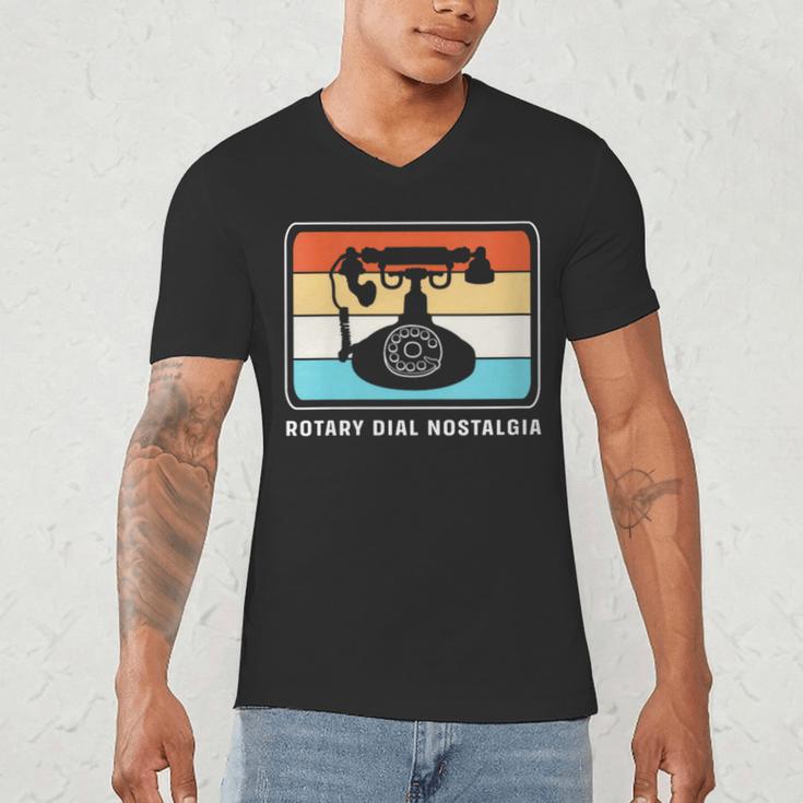 Retro Rotary Dial Nostalgia Dial Phone Men's V-Neck T-Shirt Retro Rotary Dial Nostalgia Dial Phone Men's V-Neck T-Shirt