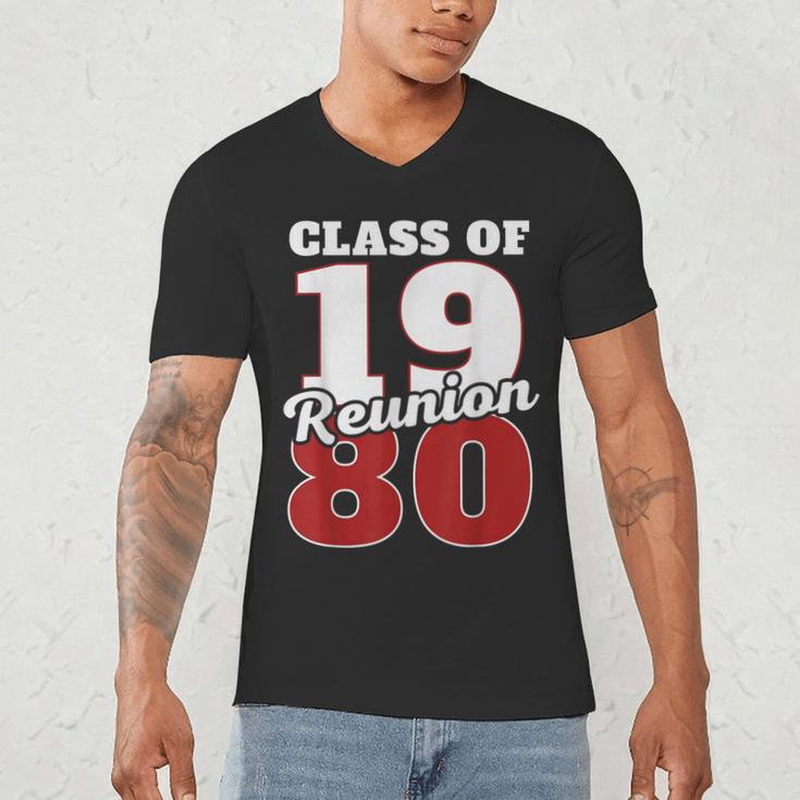 Reunion 1980 Class Of 1980 Reunion 80 Graduation 1980 Men's V-Neck T-Shirt