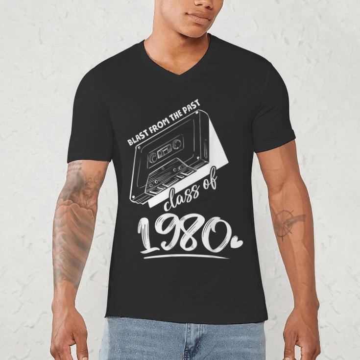 Reunion Class Of 1980 School Graduation Blast From The Past Men's V-Neck T-Shirt