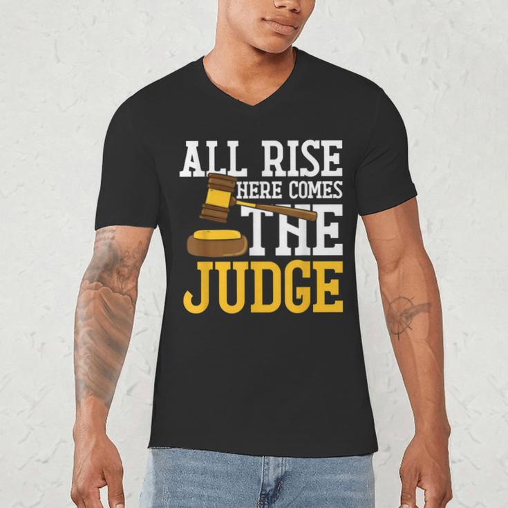 All Rise Here Comes The Judge Lawyer Graduation Quote Men's V-Neck T-Shirt