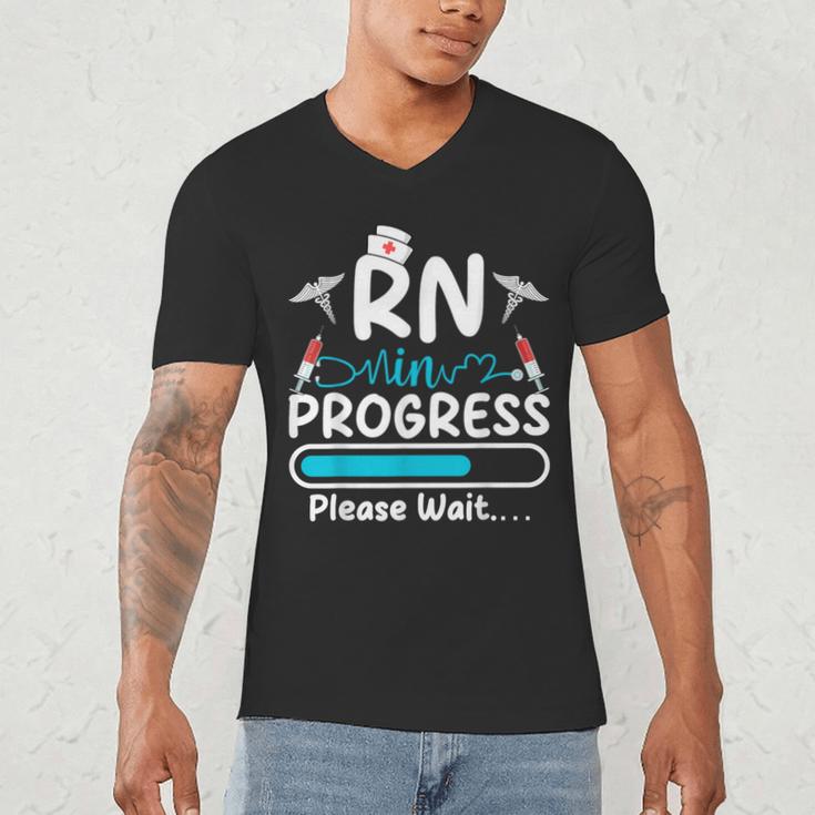 RN In Progress Loading Future Nurse Graduation Lover Men's V-Neck T-Shirt