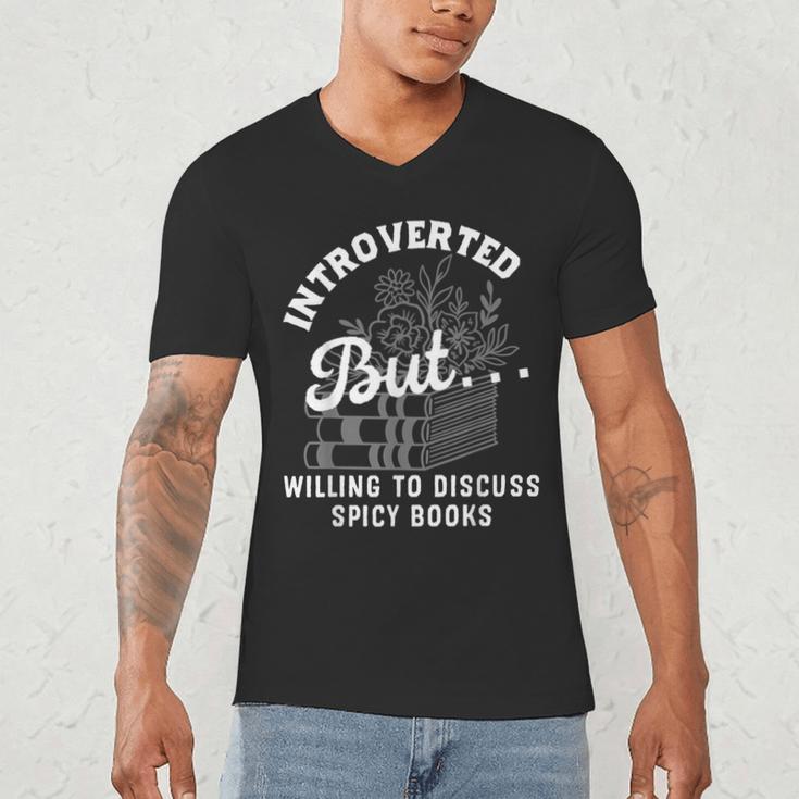Romance Reader Spicy Book Merch Book Lovers Bookish Women Men's V-Neck T-Shirt