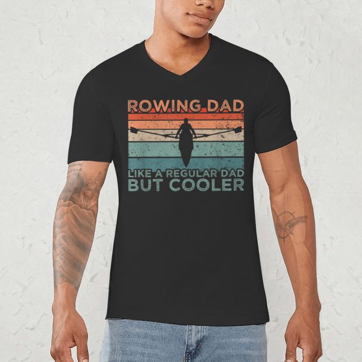 Round Rowing Dad Rudder Men's V-Neck T-Shirt