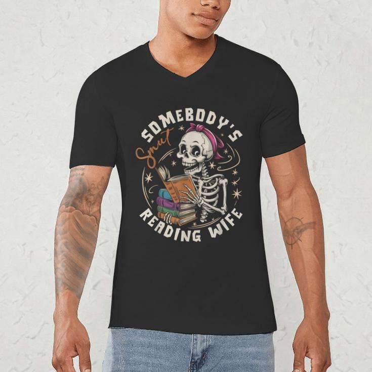S Mut Book Spicy Romance Somebody's S Mut Reading Wife Men's V-Neck T-Shirt S Mut Book Spicy Romance Somebody's S Mut Reading Wife Men's V-Neck T-Shirt