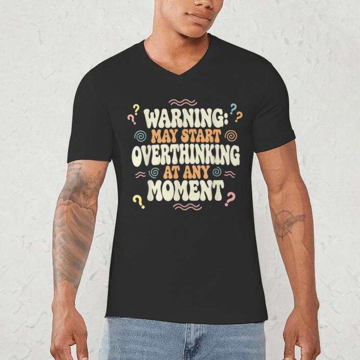 Sarcastic For Deep Thinkers Introverts Groovy Men's V-Neck T-Shirt