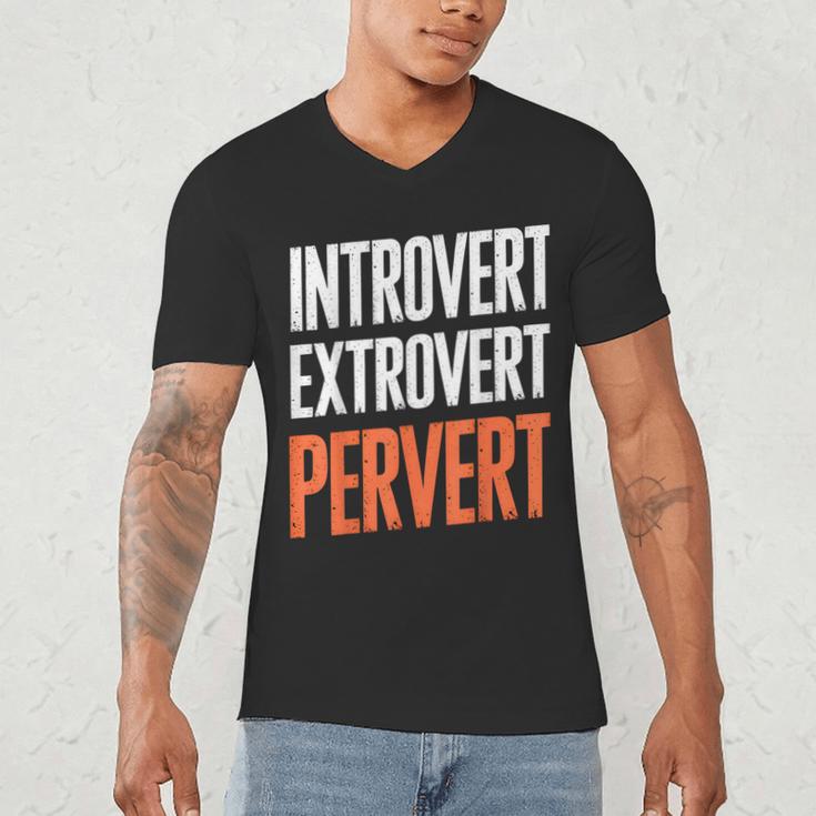 Sarcastic Introvert Extrover Pervert Men's V-Neck T-Shirt
