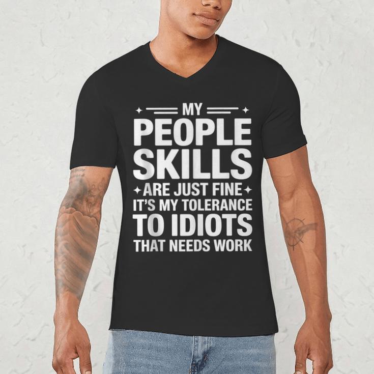 Sarcastic Saying Humor Introvert Workplace Attitude Men's V-Neck T-Shirt Sarcastic Saying Humor Introvert Workplace Attitude Men's V-Neck T-Shirt