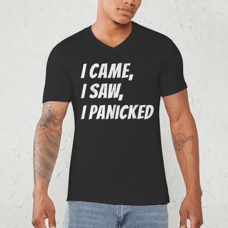 I Came I Saw Joke For Shy Type And Introverts Men's V-Neck T-Shirt I Came I Saw Joke For Shy Type And Introverts Men's V-Neck T-Shirt