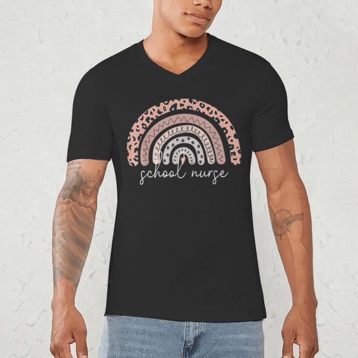 School Nurse Appreciation Rainbow Graduation Medical Nursing Men's V-Neck T-Shirt