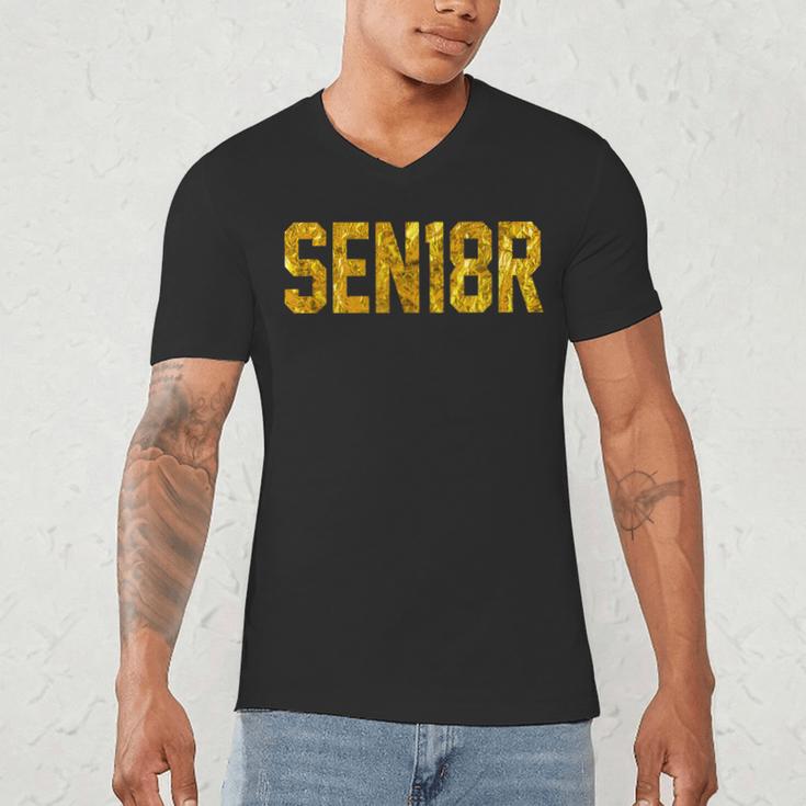 SEN18R Senior 2018 High School Graduation Party T-Shirt Men's V-Neck T-Shirt