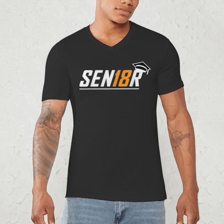 Senior 18 High School Graduation Eighteen Year Old Grad Men's V-Neck T-Shirt