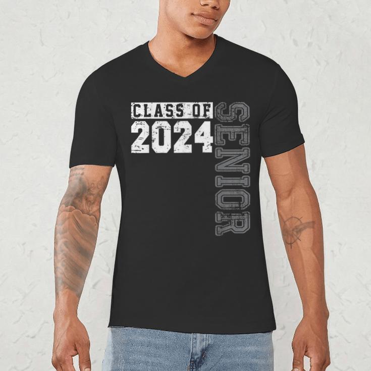 Senior 2024 Class Of 2024 Seniors Graduation 2024 Senior 24 Men's V-Neck T-Shirt