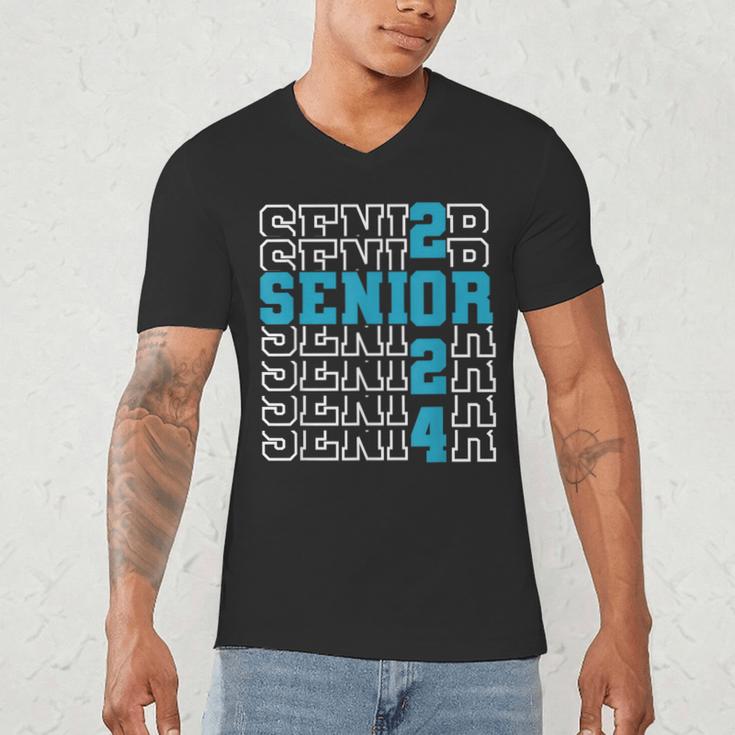 Senior 2024 Graduation Class Of 2024 Senior Boys Girls Men's V-Neck T-Shirt