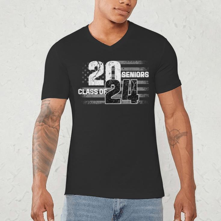 Senior 2024 Graduation Class Of 2024 Senior Women Boy Girl Men's V-Neck T-Shirt