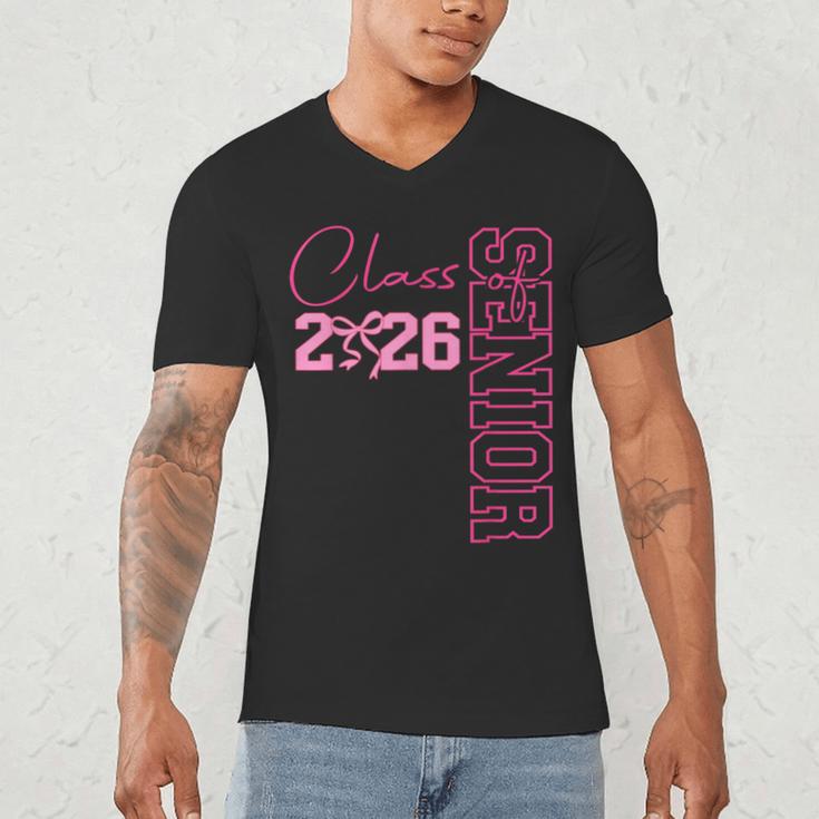 Senior 2026 Class Of 2026 Coquette Bow Graduation 2026 Men's V-Neck T-Shirt