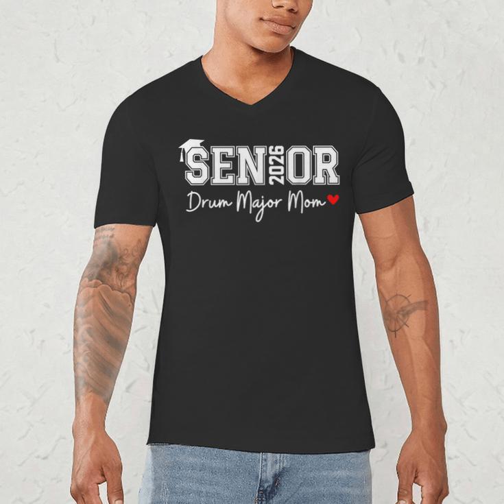 Senior 2026 Drum Major Mom 2026 Marching Band Graduation Men's V-Neck T-Shirt