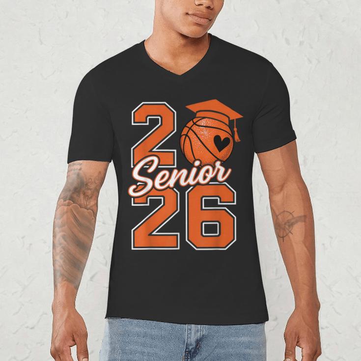 Senior Basketball Class Of 2026 Crew Basketball Graduation Men's V-Neck T-Shirt