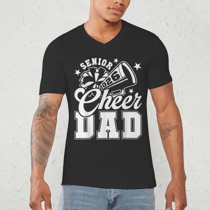 Senior Cheer Dad 2026 Proud Cheerleader Dad Class Of 2026 Men's V-Neck T-Shirt Senior Cheer Dad 2026 Proud Cheerleader Dad Class Of 2026 Men's V-Neck T-Shirt