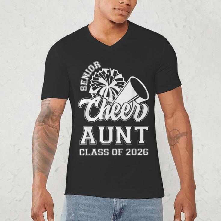 Senior Cheerleader Aunt Cheer Class Of 2026 Graduation Women Men's V-Neck T-Shirt