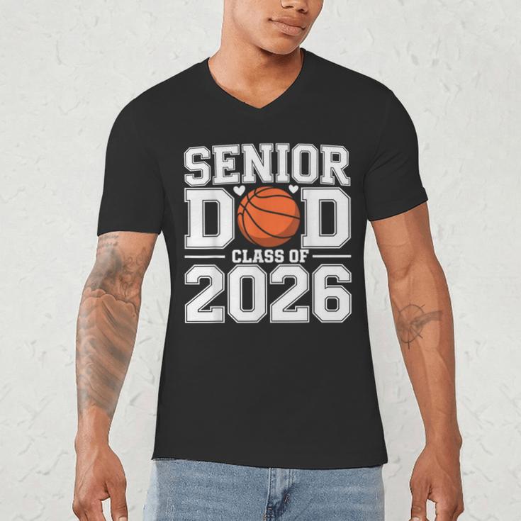 Senior Dad Class Of 2026 Cute Basketball Dad Graduation 2026 Men's V-Neck T-Shirt