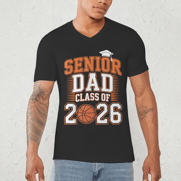 Senior Dad Class Of 2026 Graduate Basketball Graduation 2026 Men's V-Neck T-Shirt