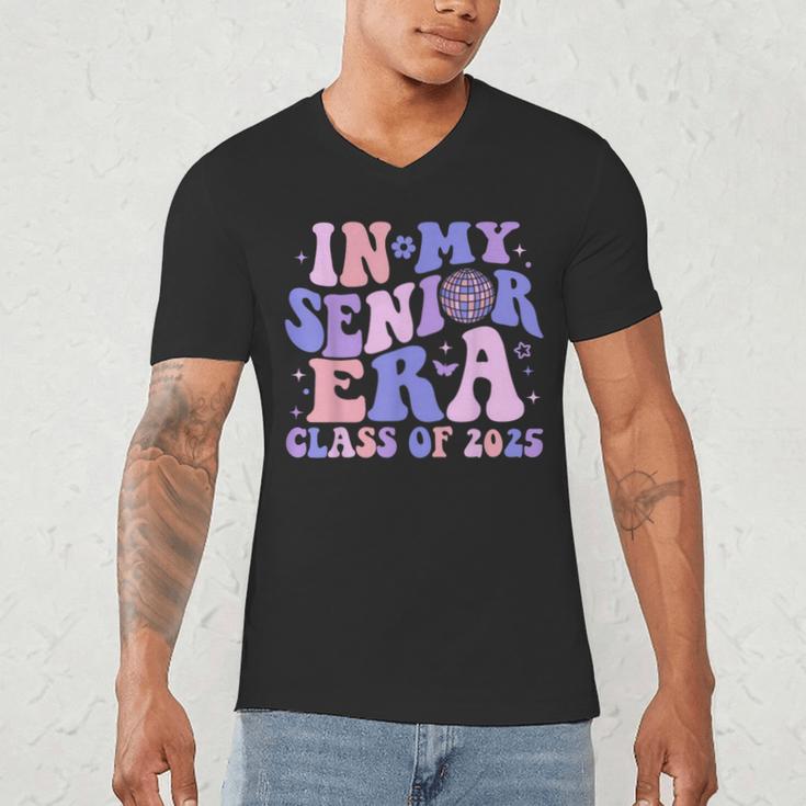 In My Senior Era Class Of 2025 Groovy Senior 2025 Graduation Men's V-Neck T-Shirt