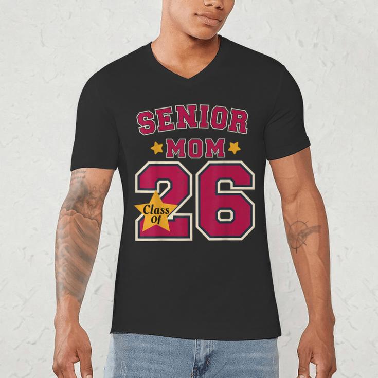 Senior Mom 2026 Proud Senior Mom Class Of 26 For Graduation Men's V-Neck T-Shirt