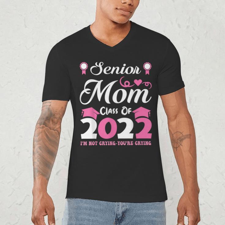 Senior Mom Of A Class Of 2022 Heart School Graduation Men's V-Neck T-Shirt