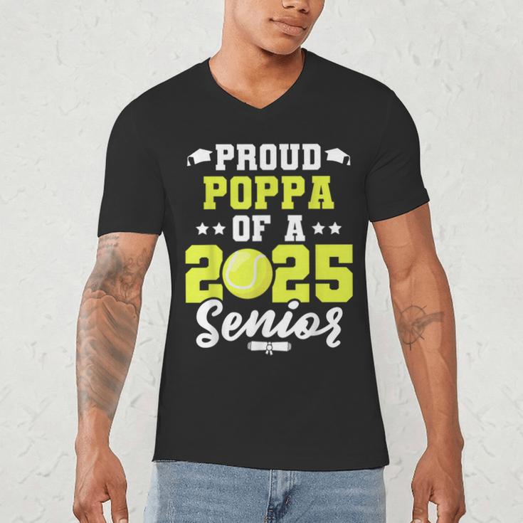 Senior Poppa 2025 Tennis Class Of 2025 Graduation Men's V-Neck T-Shirt