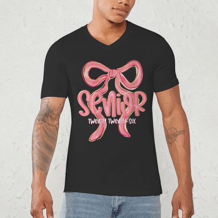 Senior Twenty Twenty-Six Coquette Graduation Class Of 2026 Men's V-Neck T-Shirt