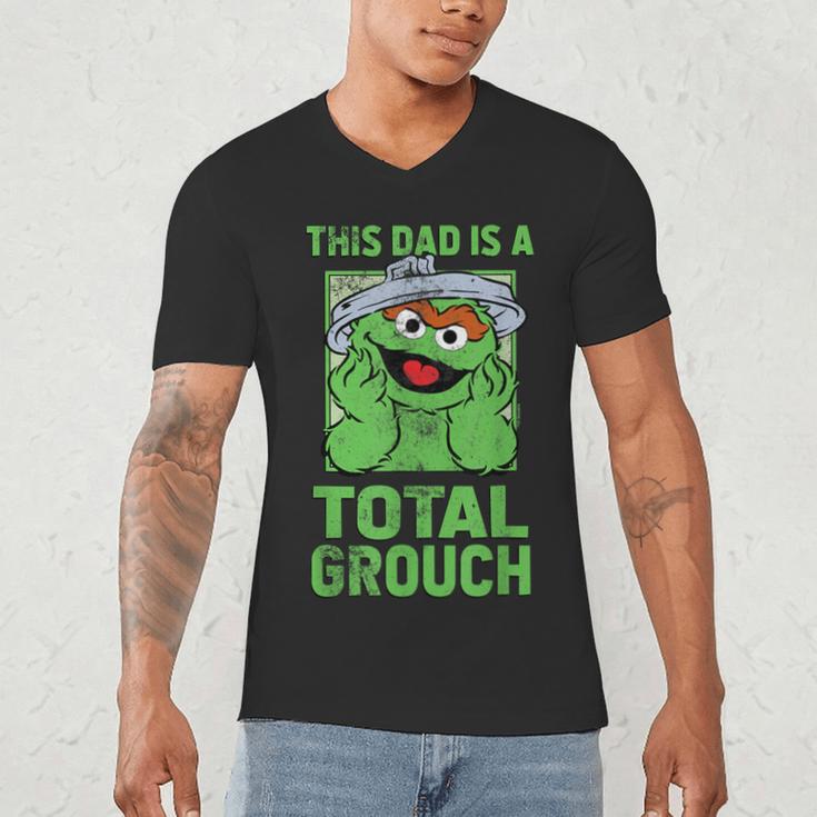 Sesame Street Father's Day Total Grouch Dad Men's V-Neck T-Shirt