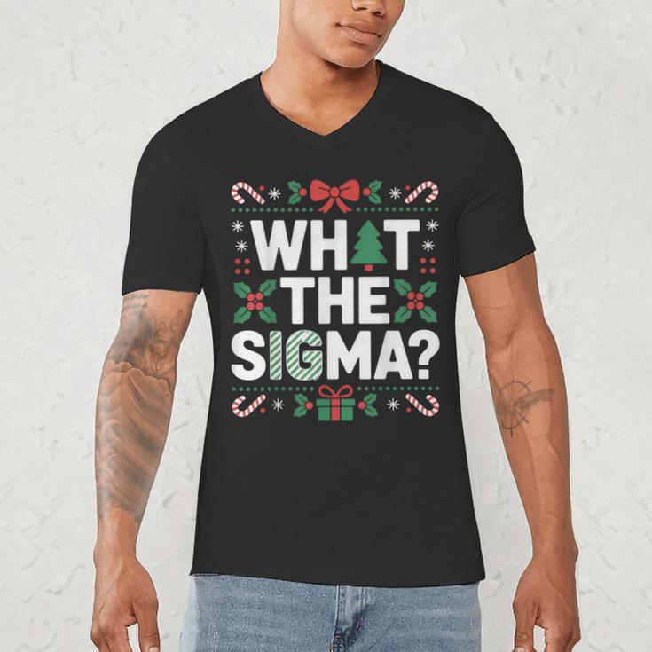 What The Sigma Christmas Party Outfit For Introverts Men's V-Neck T-Shirt What The Sigma Christmas Party Outfit For Introverts Men's V-Neck T-Shirt