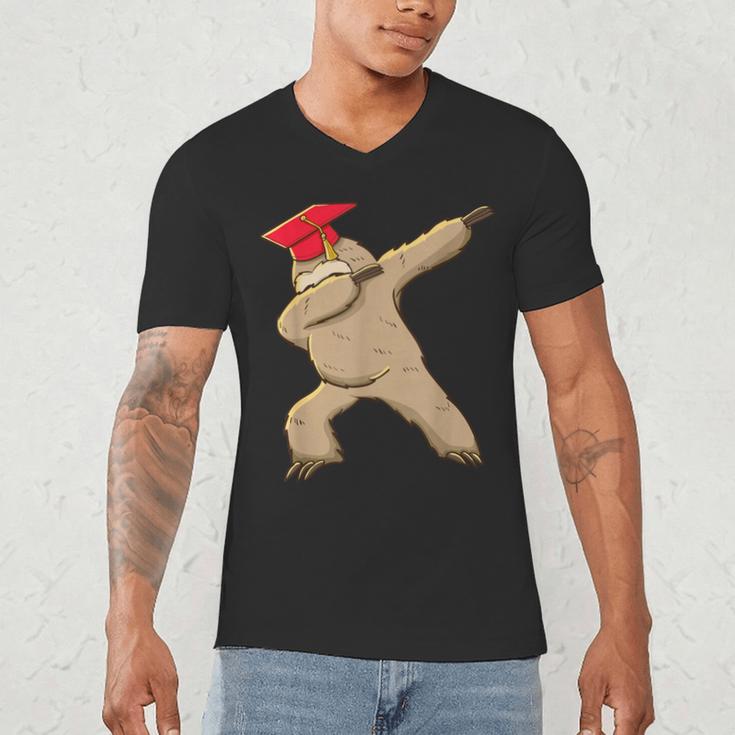 Sloth Dabbing Shirt Graduation Day Shirt See Ya Men's V-Neck T-Shirt