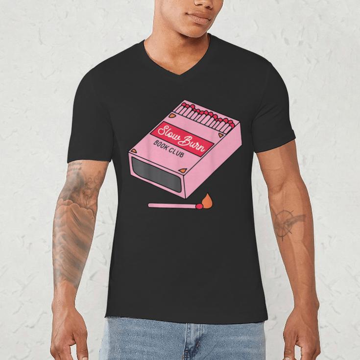 Slow Burn Book Club Men's V-Neck T-Shirt Slow Burn Book Club Men's V-Neck T-Shirt