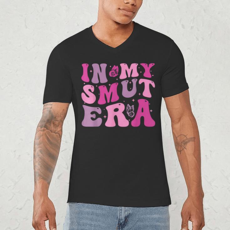 In My Smut Era Groovy Smut Book Reading Spicy Book Romance Men's V-Neck T-Shirt